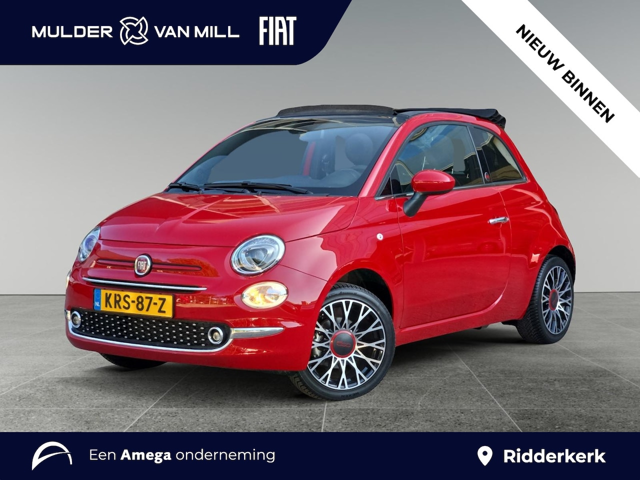 Fiat 500 C - Cabrio RED 1.0 Hybrid 70pk | CLIMA | 16" LM-VELGEN | PARKEERHULP | NAVI | APPLE CARPLAY / - AutoWereld.nl