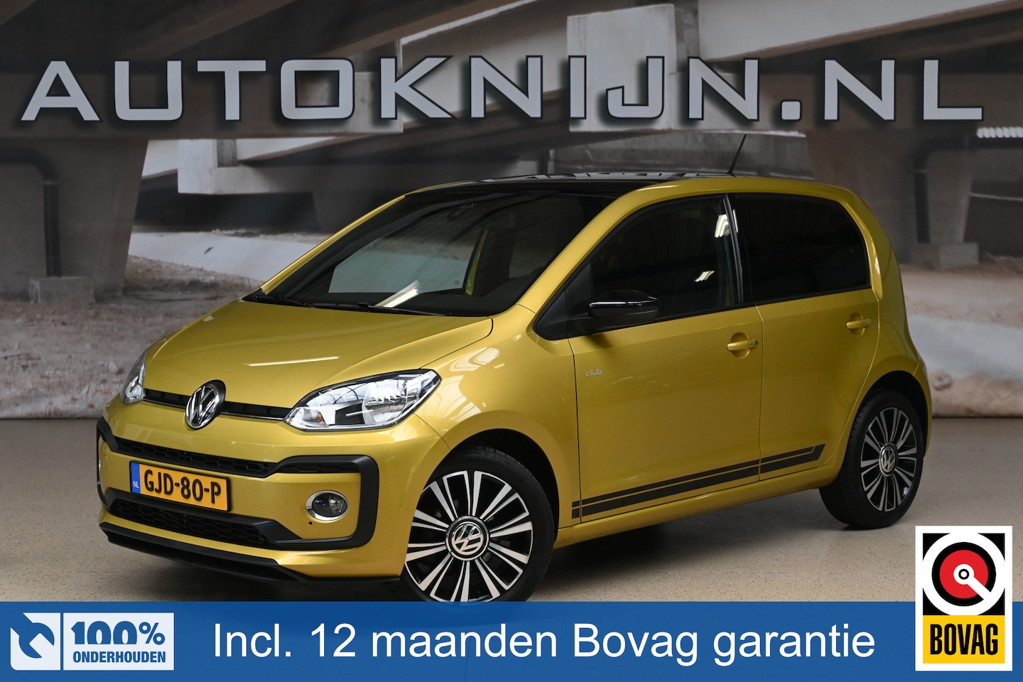 Volkswagen Up! - 1.0 TSI 90pk High Up! Club | Clima | Cruise | Two-tone | 100% (Dealer) onderhouden label - AutoWereld.nl