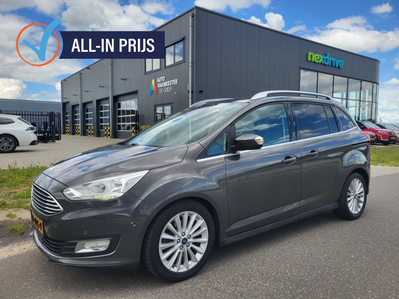 Ford Grand C-Max - 1.0 Ecob 125 pk Titanium Adap.Cruise Camera nieuwe distr. - AutoWereld.nl