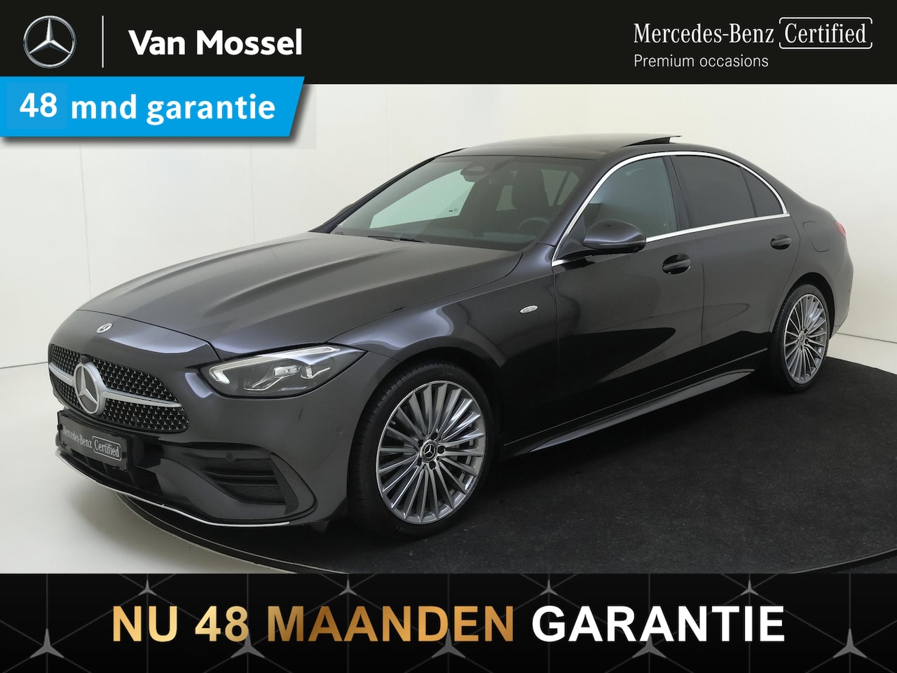 Mercedes-Benz C-klasse - 300 e Business Solution AMG / Panoramadak/ 19 inch/ Memory/ Sfeerverlichting - AutoWereld.nl