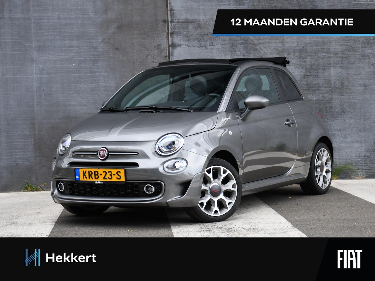 Fiat 500 C - Sport 1.0 Hybrid 70pk SOFT-TOP | 16''LM | CRUISE.C | PDC ACHTER | DAB | APPLE-CARPLAY - AutoWereld.nl