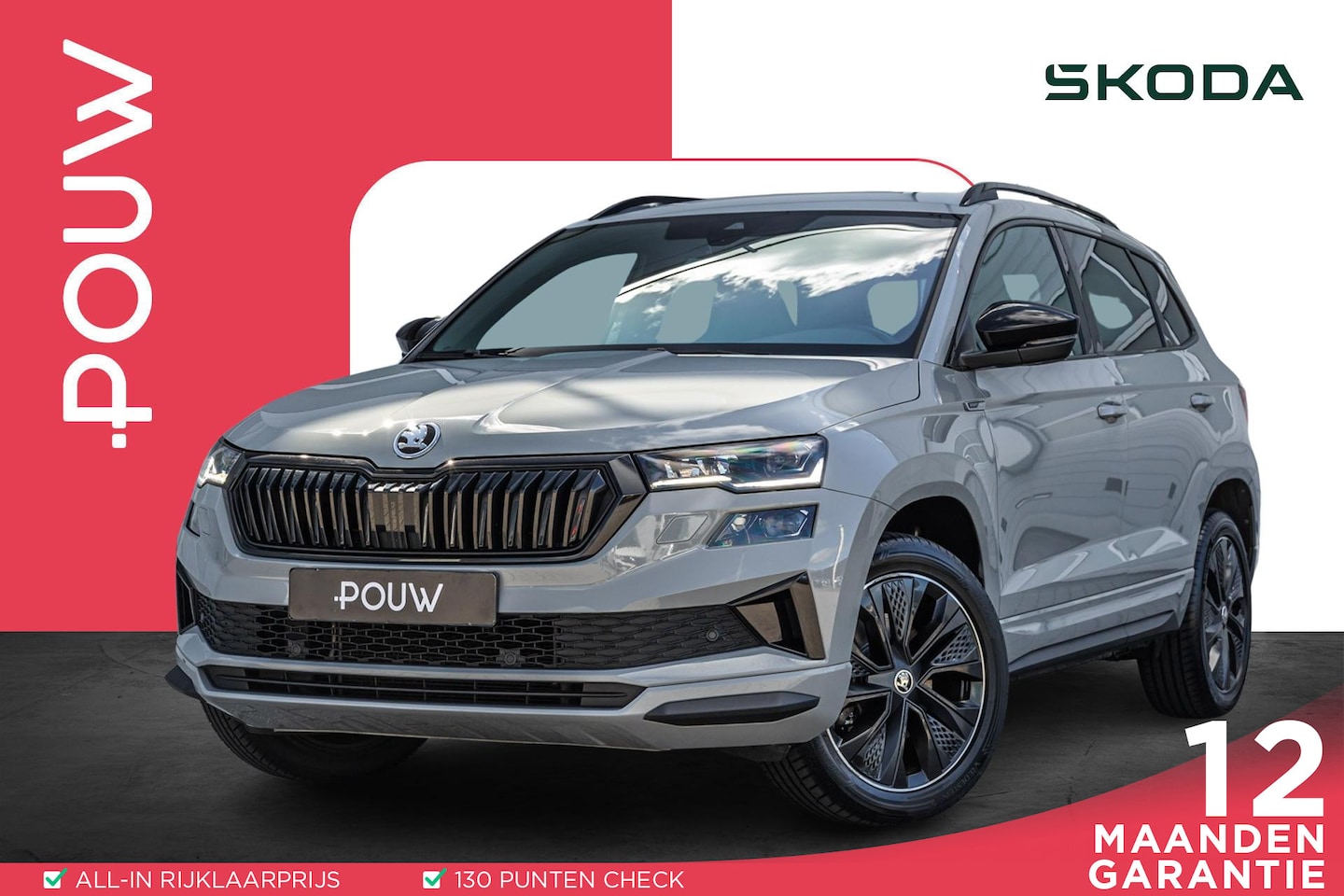 Skoda Karoq - 1.5 TSI ACT Sportline Business 150pk | Stoelverwarming voor + achter | App Connect | Achte - AutoWereld.nl