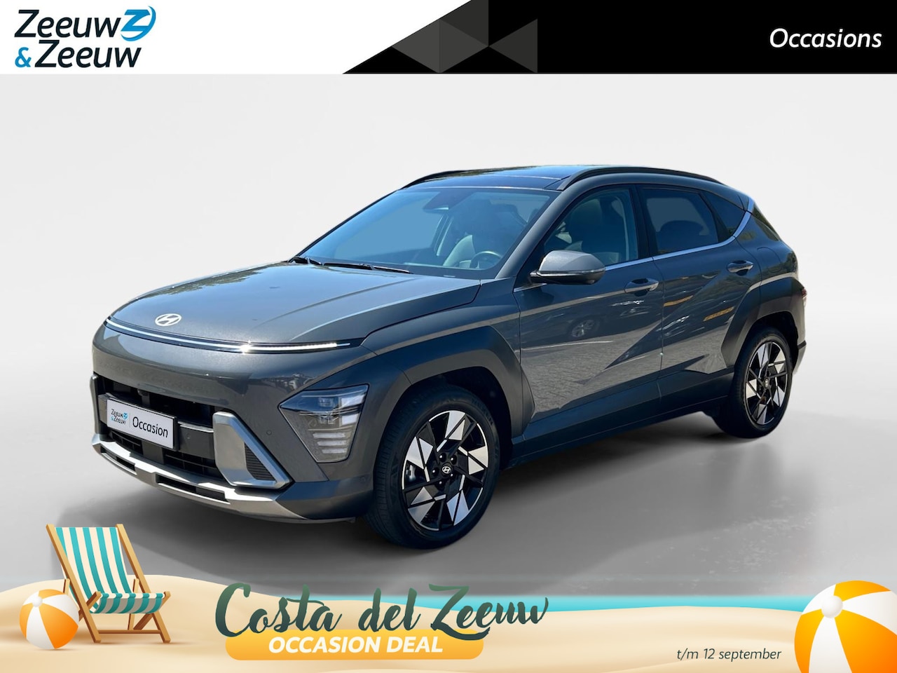 Hyundai Kona - 1.6 GDI HEV Premium Sky | Stoel- stuurverwarming | Schuif- kanteldak | Leder | Elek. stoel - AutoWereld.nl