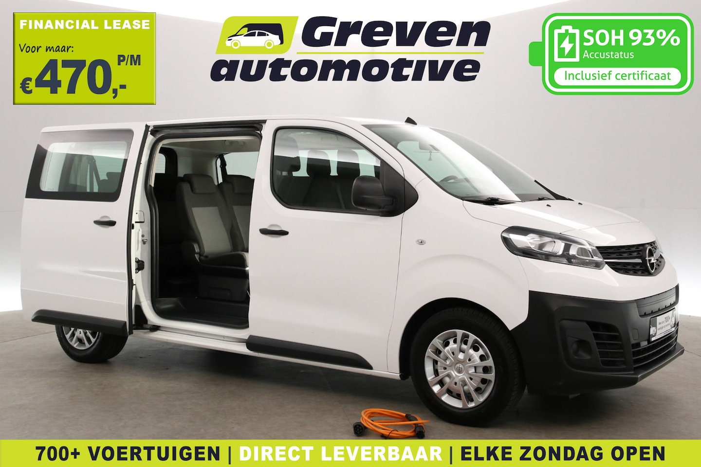 Opel Vivaro-e - L2H1 | Incl. BTW | 9 Zits | Snelladen | SOH 93% | Airco | Cruise | 2xSchuifdeur | Trekhaak - AutoWereld.nl