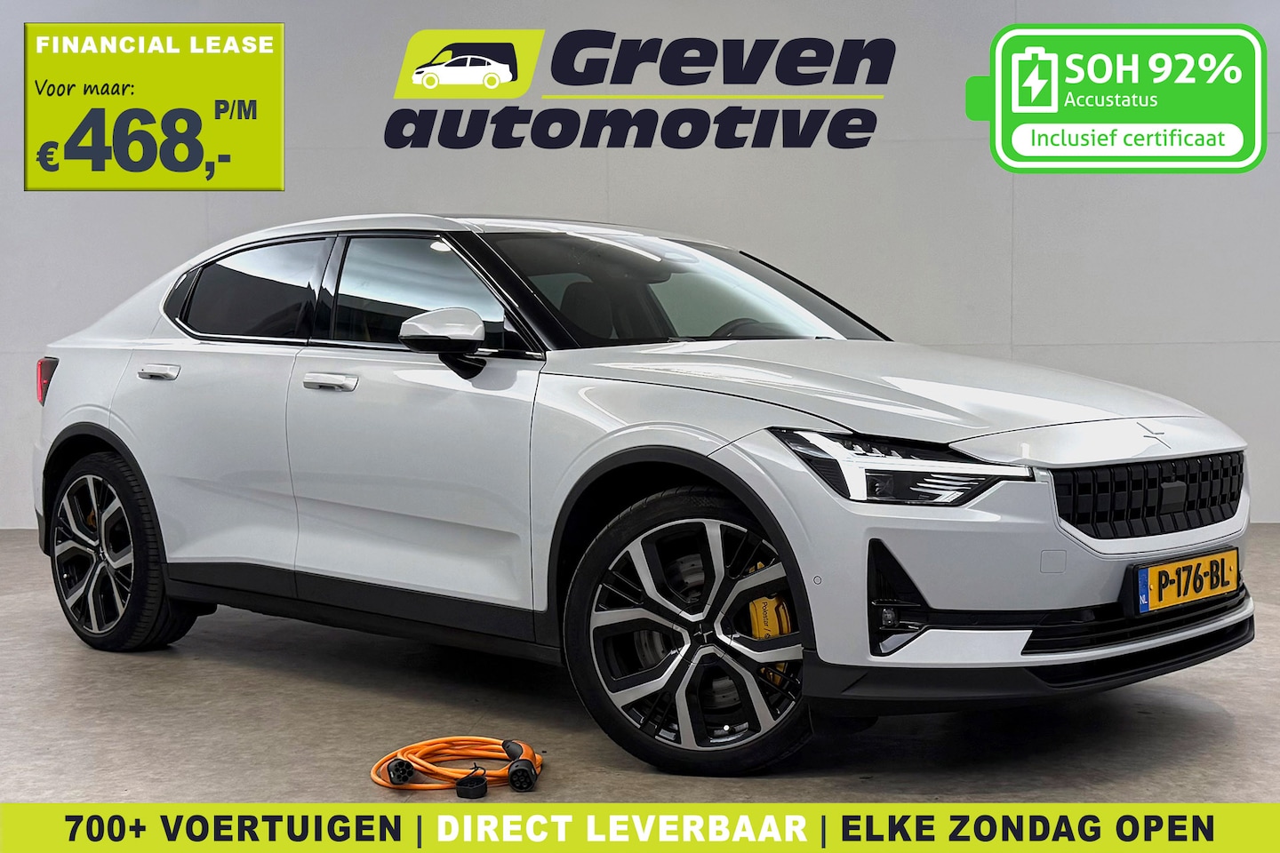 Polestar 2 - Long Range Dual Motor 78 kWh 408PK | Snelladen | SOH 92% | Virtual | Camera | H/K | Carpla - AutoWereld.nl