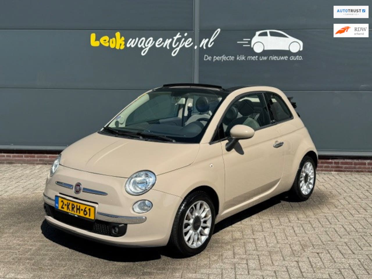 Fiat 500 C - 0.9 TwinAir Lounge Cabrio *climate *cappuccino - AutoWereld.nl