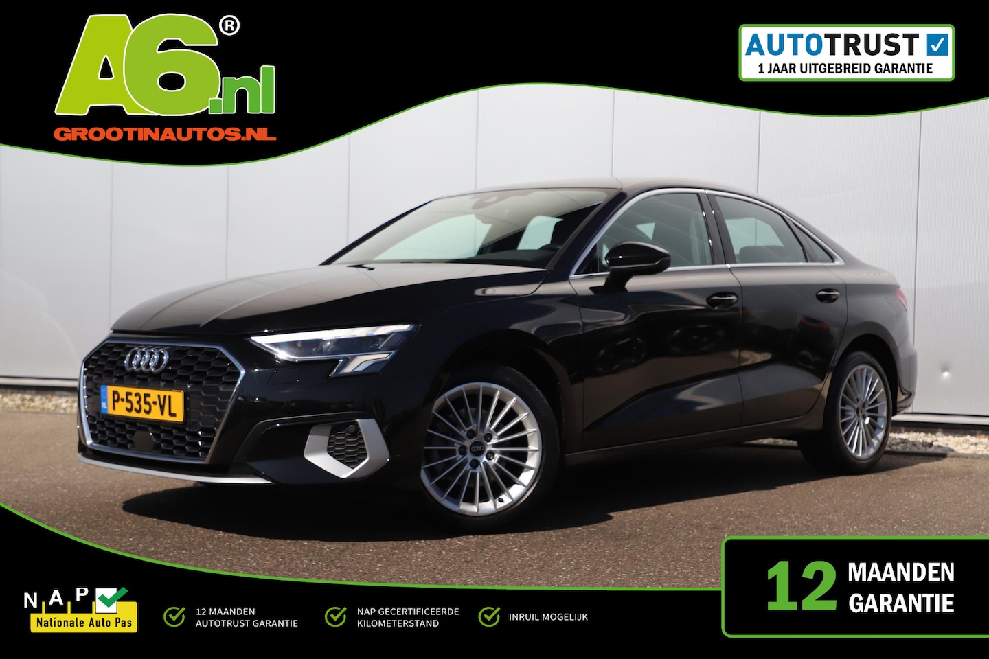 Audi A3 Limousine - 35 TFSI Advanced edition 150PK Automaat Lederen RS Zetels Sportstoelen Navigatie Clima Ada - AutoWereld.nl