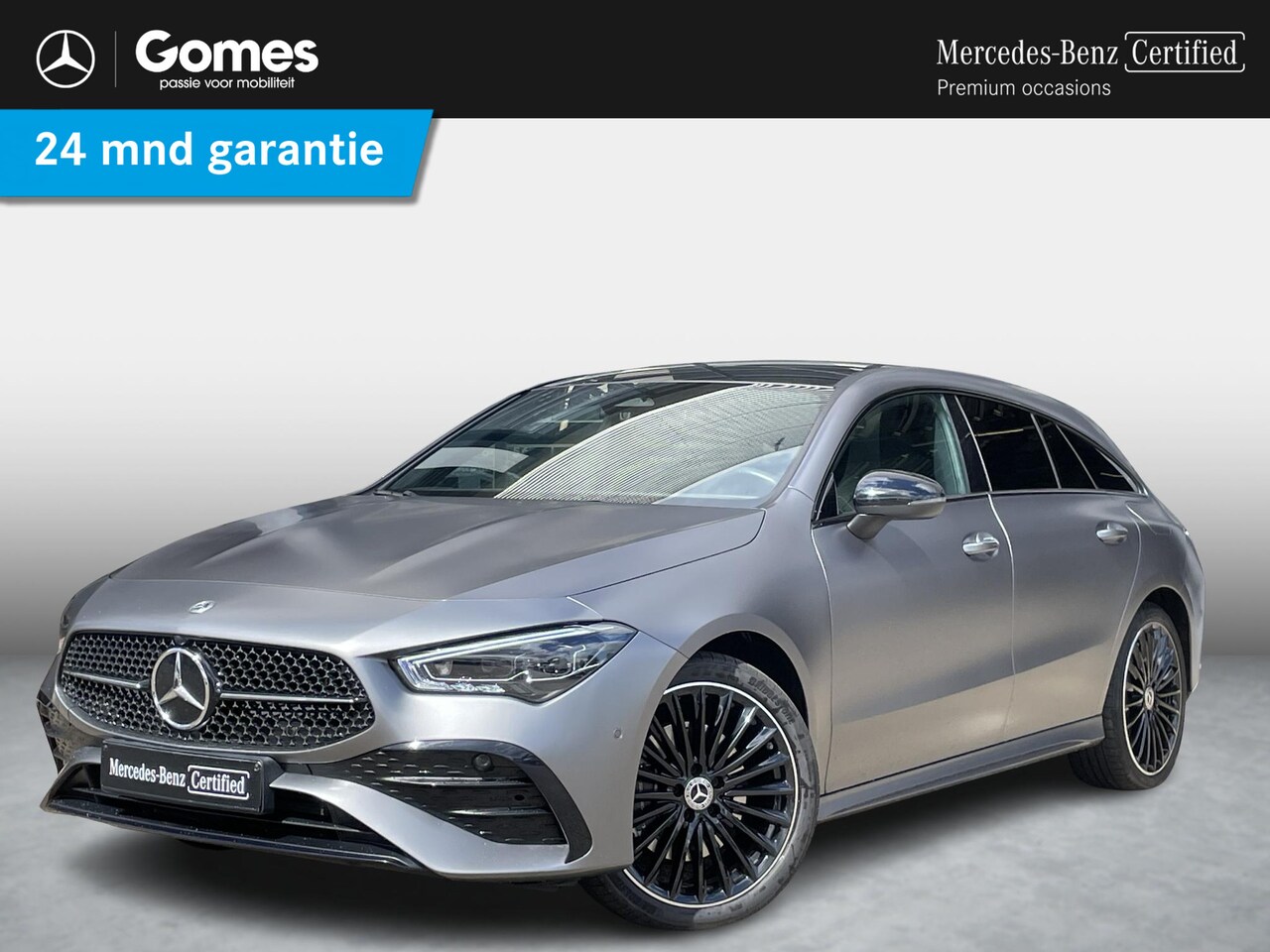 Mercedes-Benz CLA-klasse Shooting Brake - 250 e Star Edition AMG Line Panoramadak | Magno grijs metallic - AutoWereld.nl