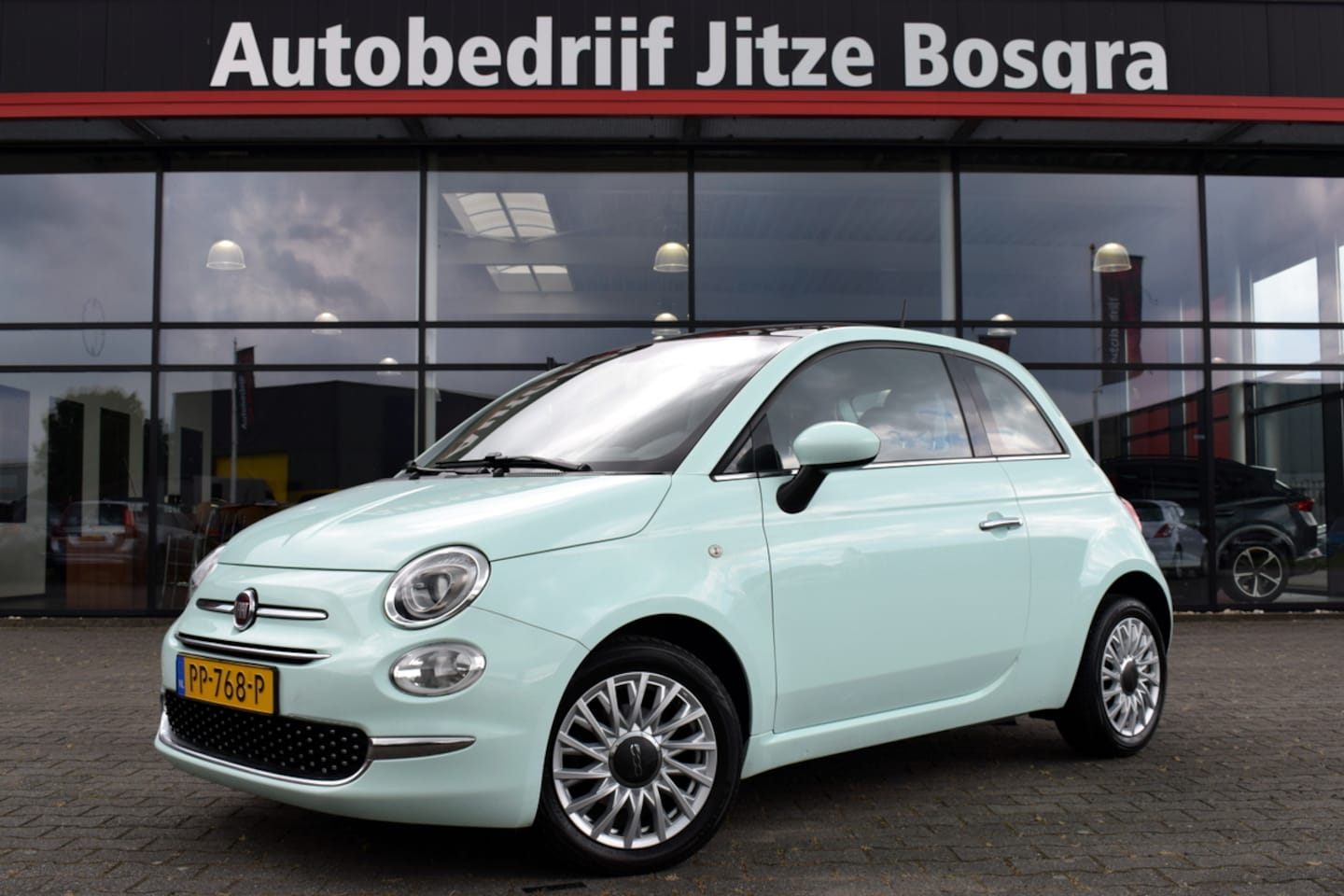 Fiat 500 - 0.9 TwinAir Turbo Lounge Panoramadak | Airco | Full Map Navi | Telefonie | Isofix - AutoWereld.nl