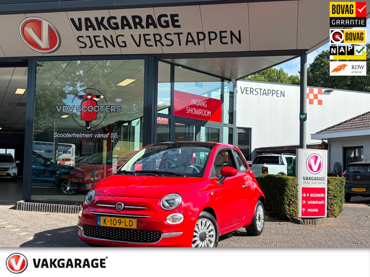 Fiat 500 - 1.0 Hybrid Lounge Panodak Bovag rijklaarprijs ! - AutoWereld.nl