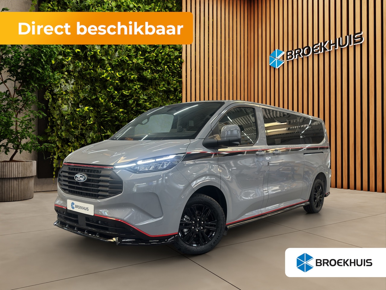 Ford Transit Custom - Plug-in-Hybrid Grey Platinum Dubbel Cabine | 360 cam. | 5-zits | Sportpakket | Fiscaal aan - AutoWereld.nl