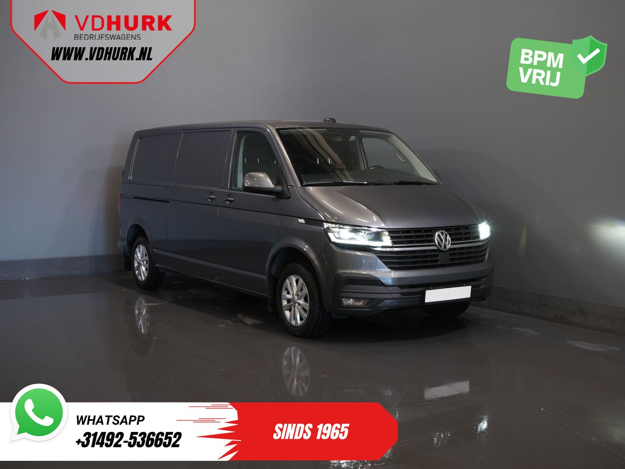 Volkswagen Transporter - 2.0 TDI 150 pk Aut. L2 Adapt.Cruise/ LED/ Carplay/ Standkachel/ Stoelverw./ Camera/ Airco/ - AutoWereld.nl