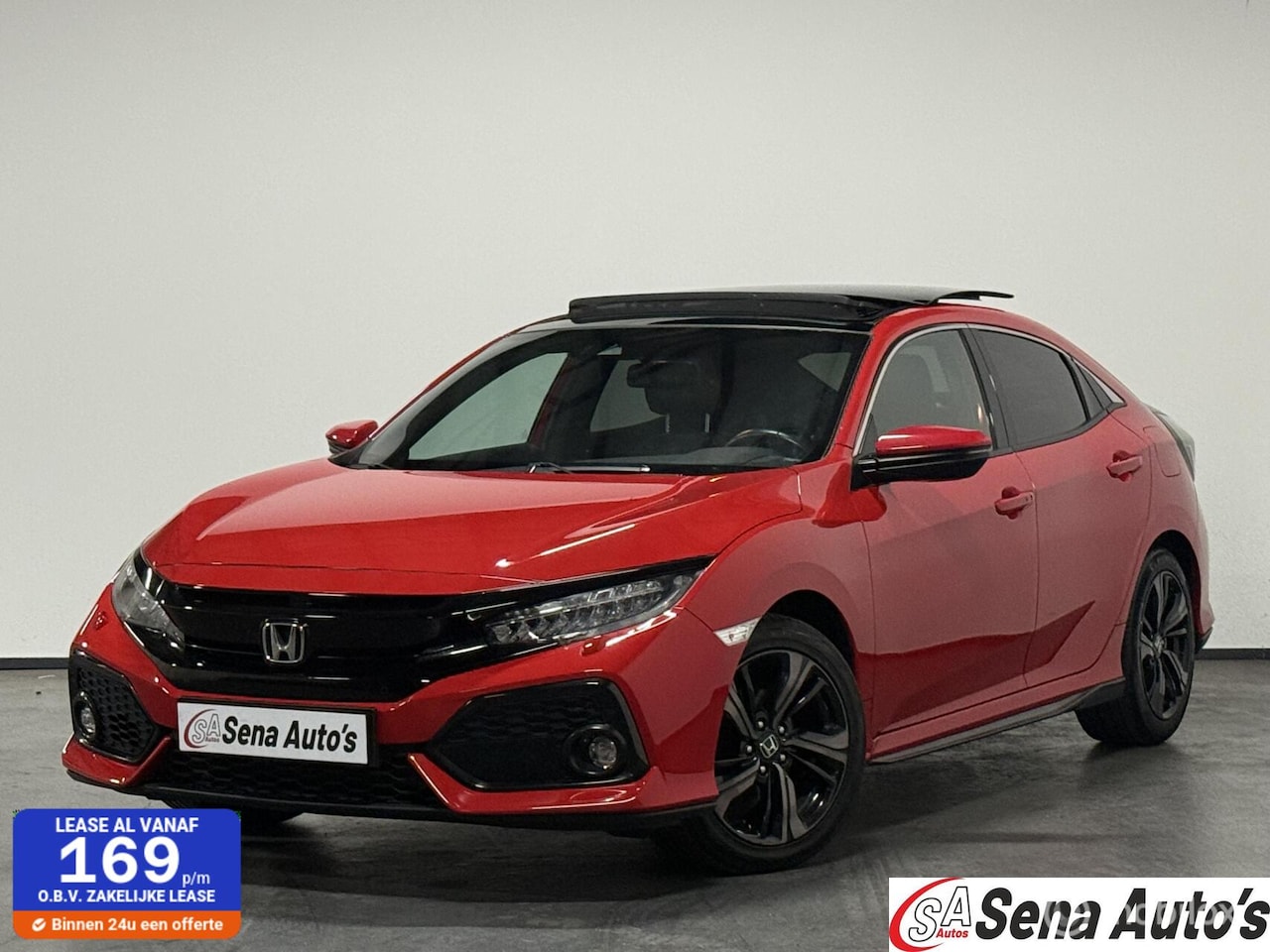 Honda Civic - 1.0 i-VTEC S/ Pano/ Led/ Rijk uitgerust.VOLL.. - AutoWereld.nl