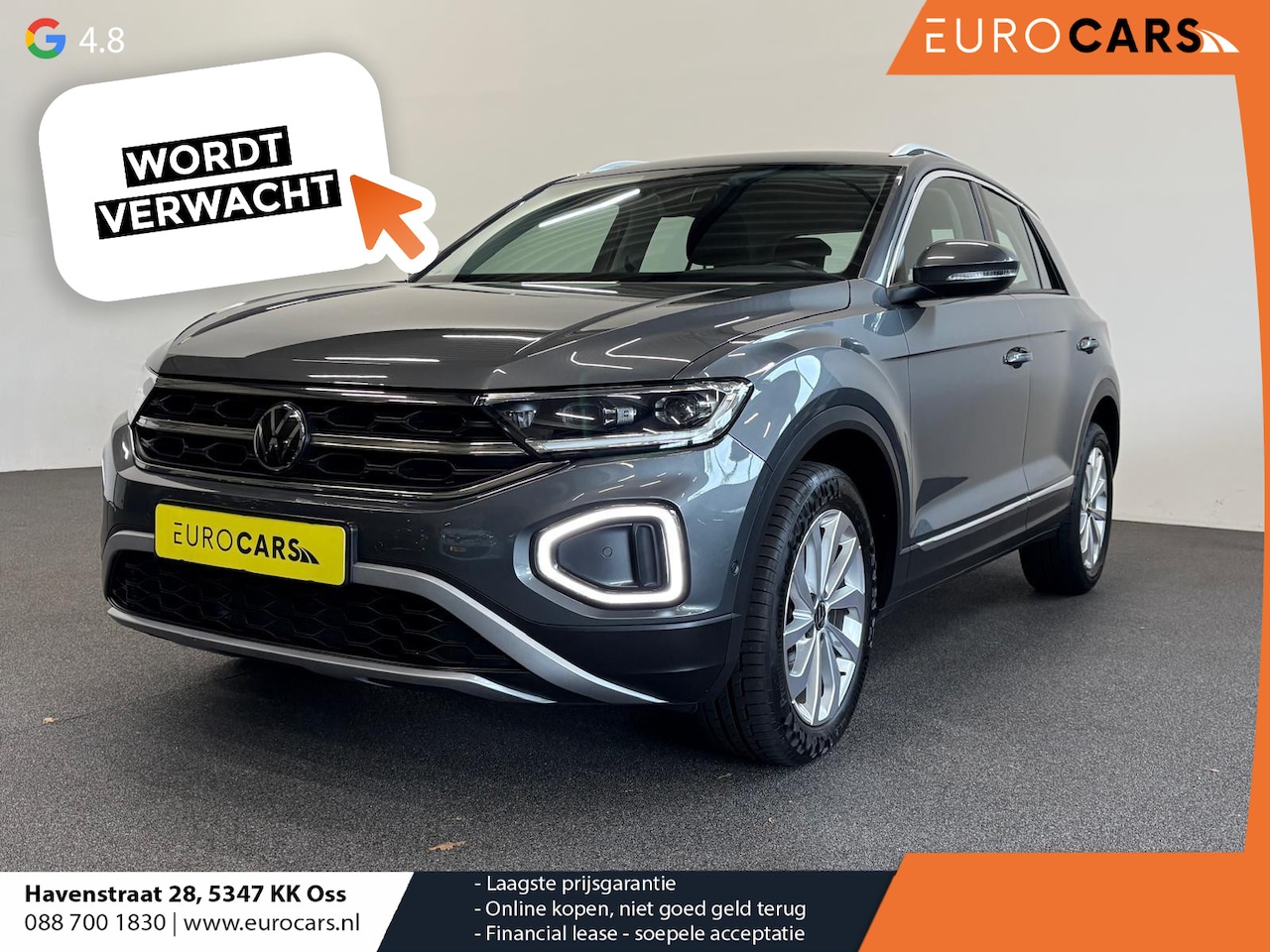 Volkswagen T-Roc - 1.5 TSI 150pk Automaat Style Climate Control  Navigatie Aple Carplay/Android Auto  PDC VA+ - AutoWereld.nl