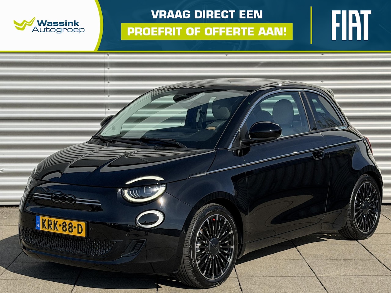 Fiat 500 - La Prima 42 kWh Navigatie | Camera | Climate Control | Leder | Stoelverwarming | Panorama - AutoWereld.nl