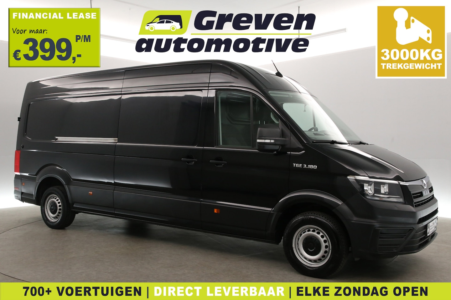 MAN TGE - 3.180 | 35 2.0 L4H3 | 177PK | 3000kg Trekgew. | Automaat | Airco | Elektrpakket - AutoWereld.nl