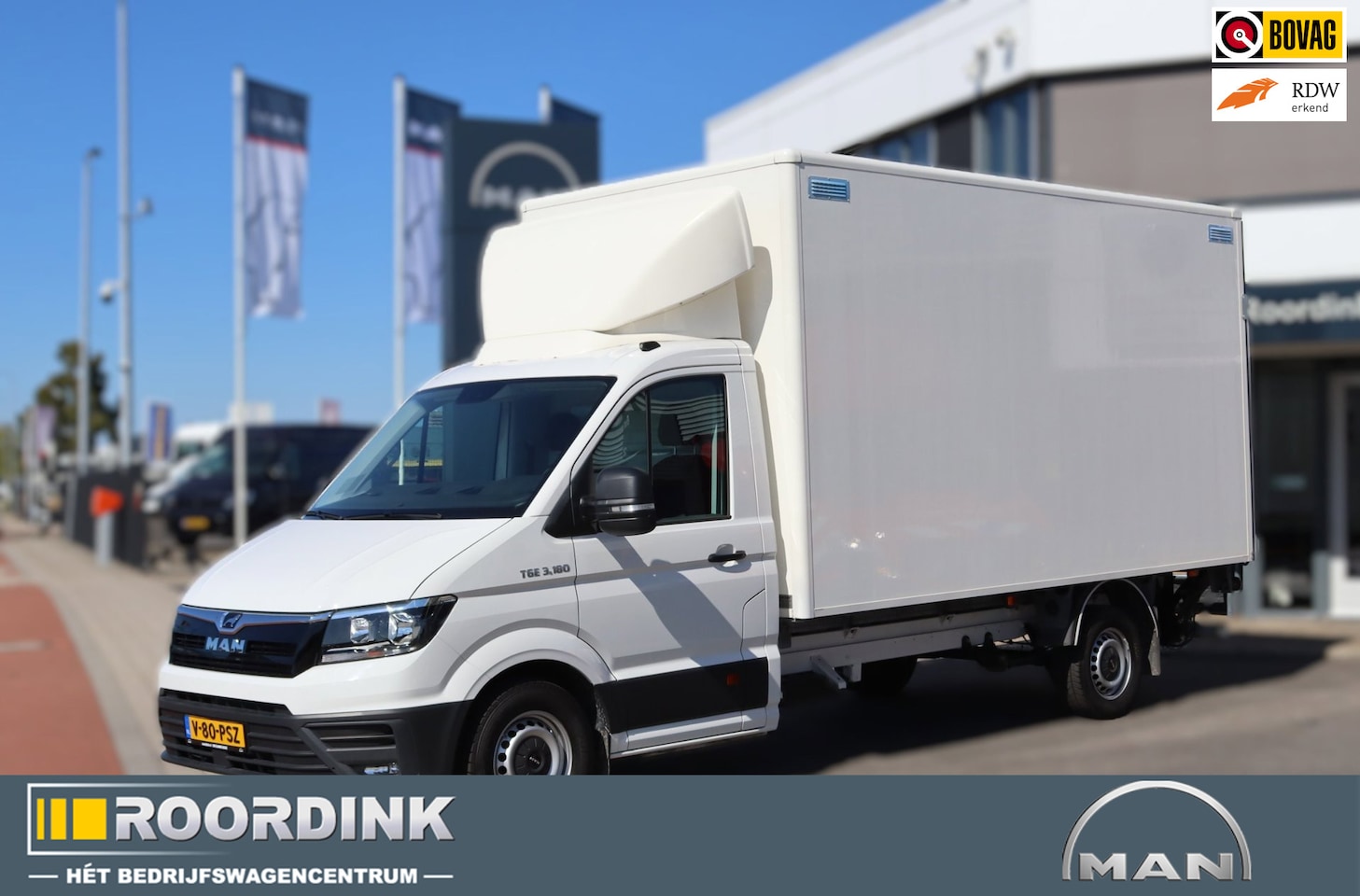 MAN TGE - 3.180 L4 bakwagen + laadklep en dakspoiler, Automaat - AutoWereld.nl
