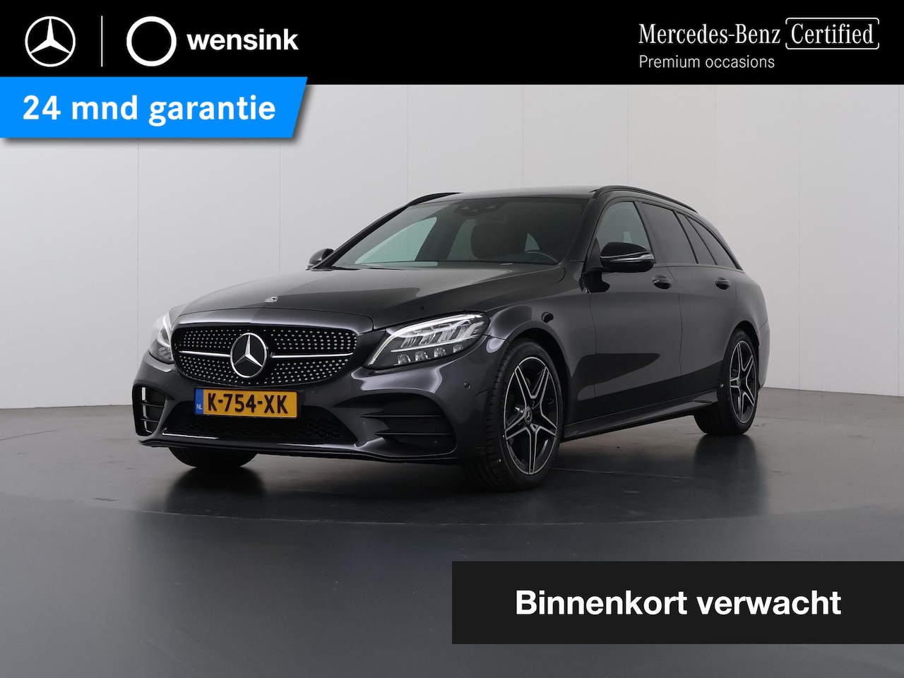 Mercedes-Benz C-klasse Estate - 180 Business Solution AMG | Panoramadak | Night pakket | Trekhaak | Zadelbruin interieur | - AutoWereld.nl