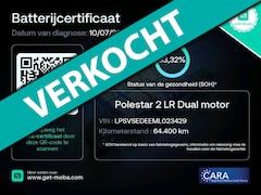 Polestar 2 - 2 Long Range Dual Motor Launch Edition 78kWh 93% SOH Trekhaak 1e Eig NL-Auto Rijklaarprijs
