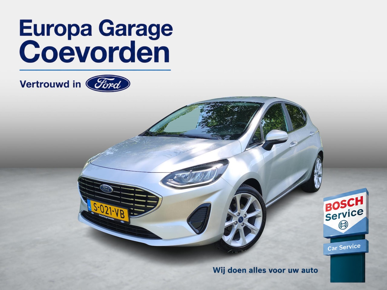 Ford Fiesta - 1.0 EB 125PK Hybrid Titanium Automaat | WINTERPACK | LED | CRUISE | CARPLAY NAVI | SENSORE - AutoWereld.nl