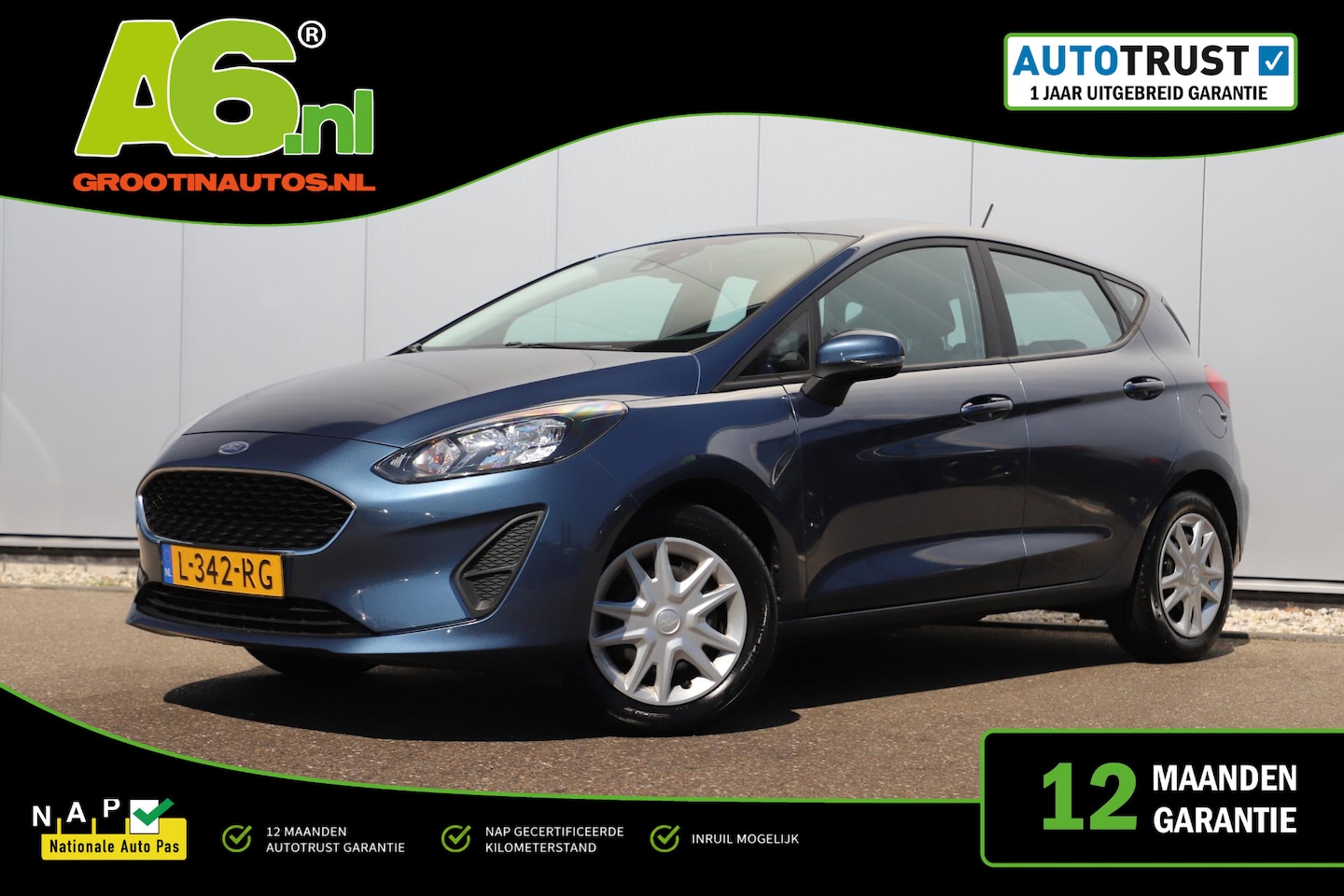 Ford Fiesta - 1.0 EcoBoost Connected 101PK Navigatie Carplay Android Airco Cruise Control - AutoWereld.nl