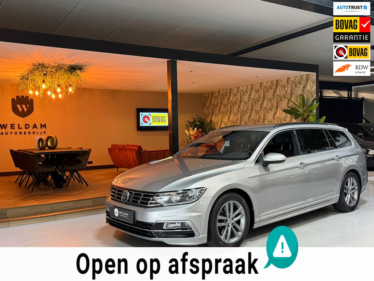 Volkswagen Passat Variant - 1.4 TSI ACT R-Line Garantie|DSG|Trekhaak|Adoptieve Cruise|Navi|Leder|PDC Rijklaar - AutoWereld.nl