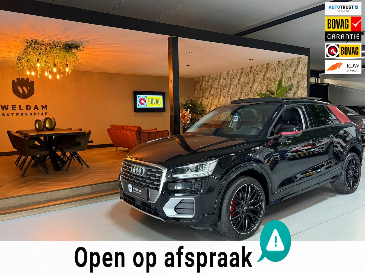 Audi Q2 - 2.0 TFSI Quattro Sport|Black on Black|Carplay|Groot Navi|B&O|Pano|Virtual Cockpit|Dodehoek - AutoWereld.nl