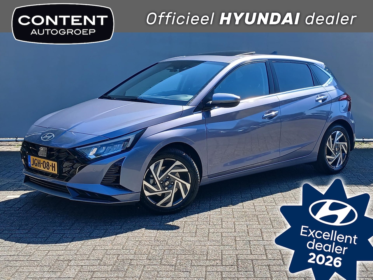 Hyundai i20 - 1.0 T-GDI DCT Premium Sky / Schuif - kantel dak / Clima / Navi / All season banden - AutoWereld.nl