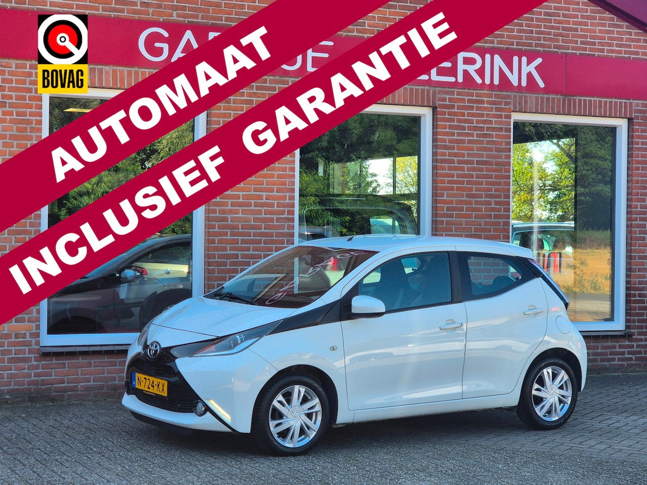 Toyota Aygo - 1.0 VVT-i x-wave 69PK 5drs AUTOMAAT airco, elektr.ramen, lmv, camera - AutoWereld.nl