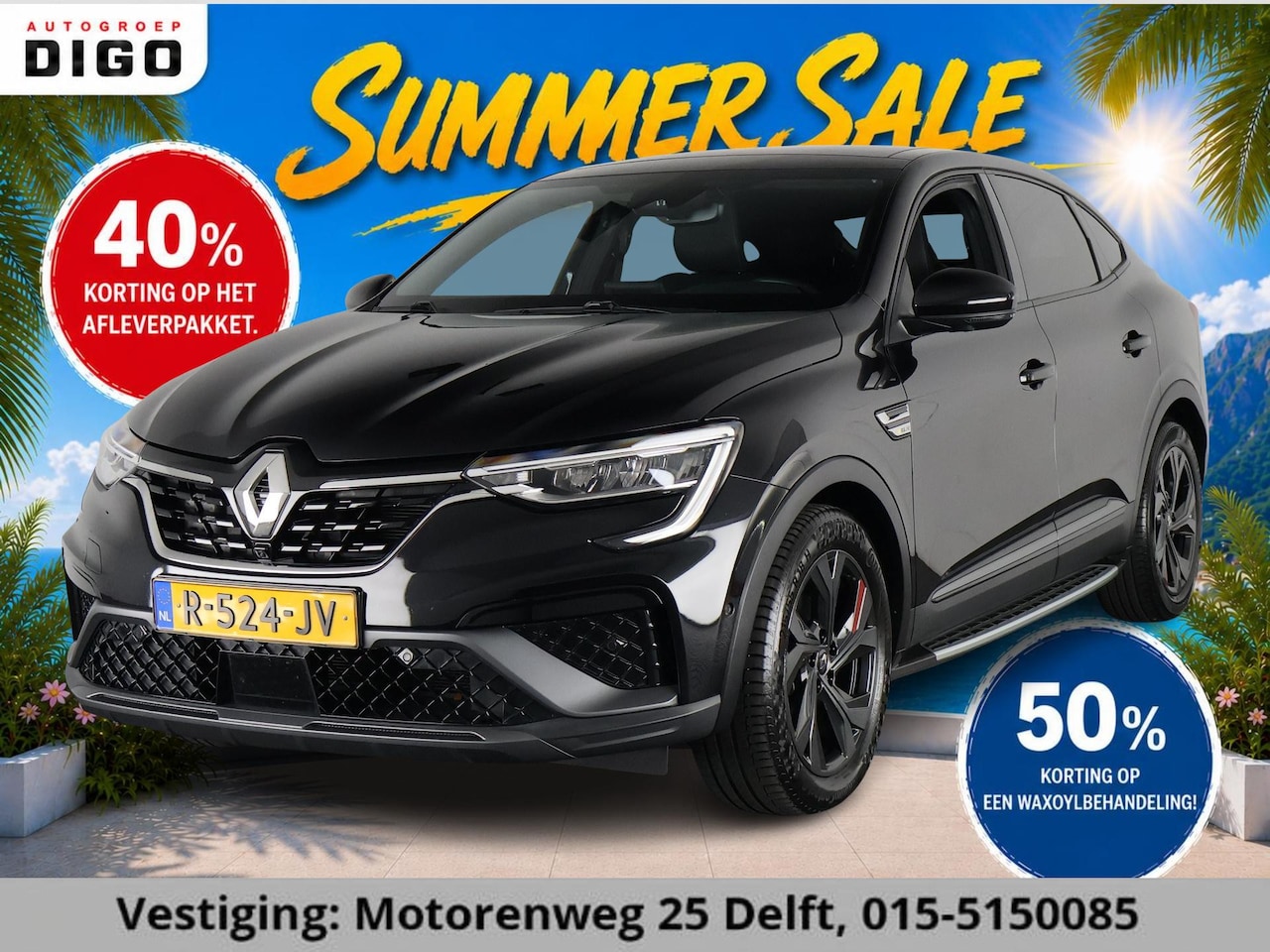 Renault Arkana - 1.6 HYBRID 145PK R.S LINE GARANTIE TOT 2032* BIJNA 2023 !PANORAMA-DAK . STOEL & STUUR VERW - AutoWereld.nl