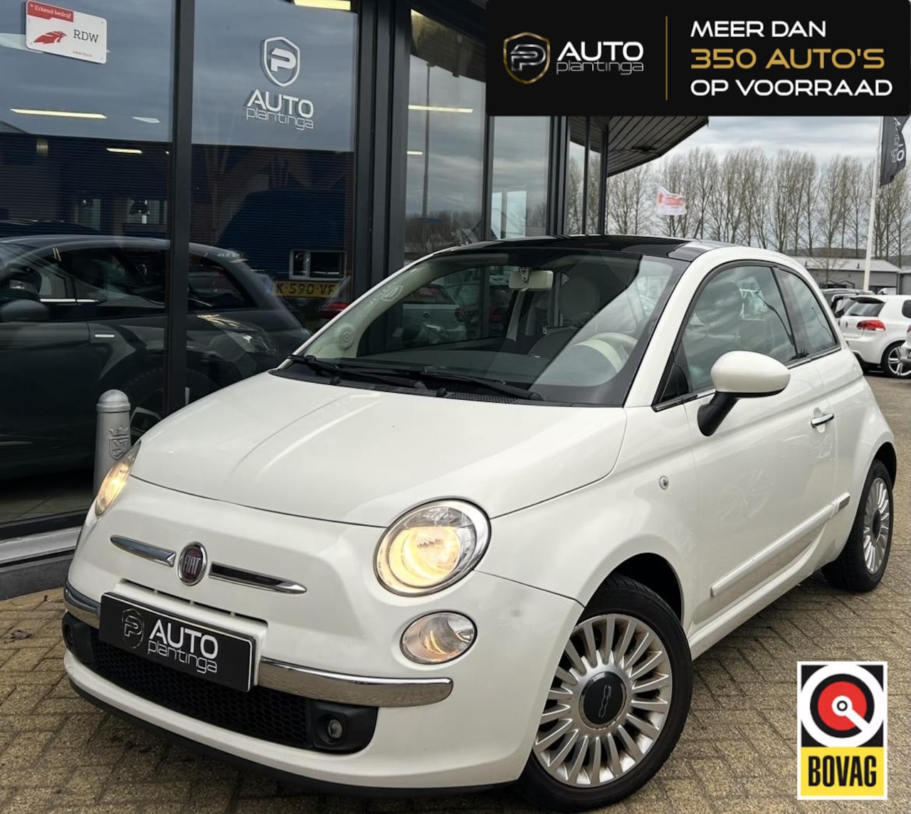 Fiat 500 - 0.9 TwinAir Lounge 86PK | Airco | Panoramadak | 2026 Onderhoudsbeurt met Nieuwe Distributi - AutoWereld.nl