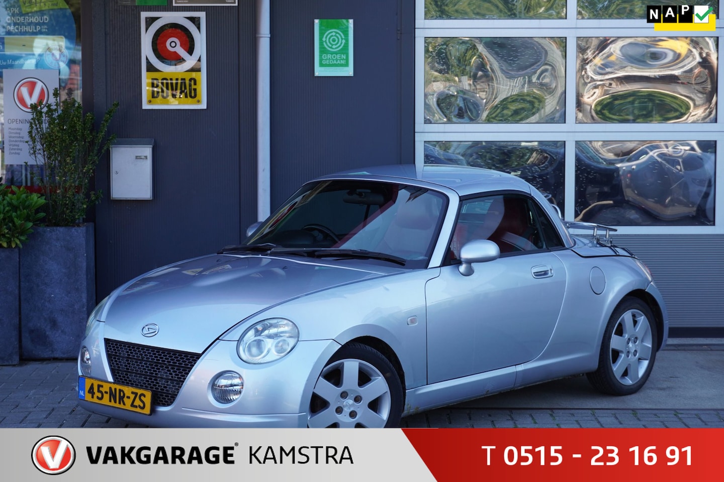 Daihatsu Copen - 0.7 Type 2 RHD NAP Rood Leder/Airco/CabrioHT - AutoWereld.nl