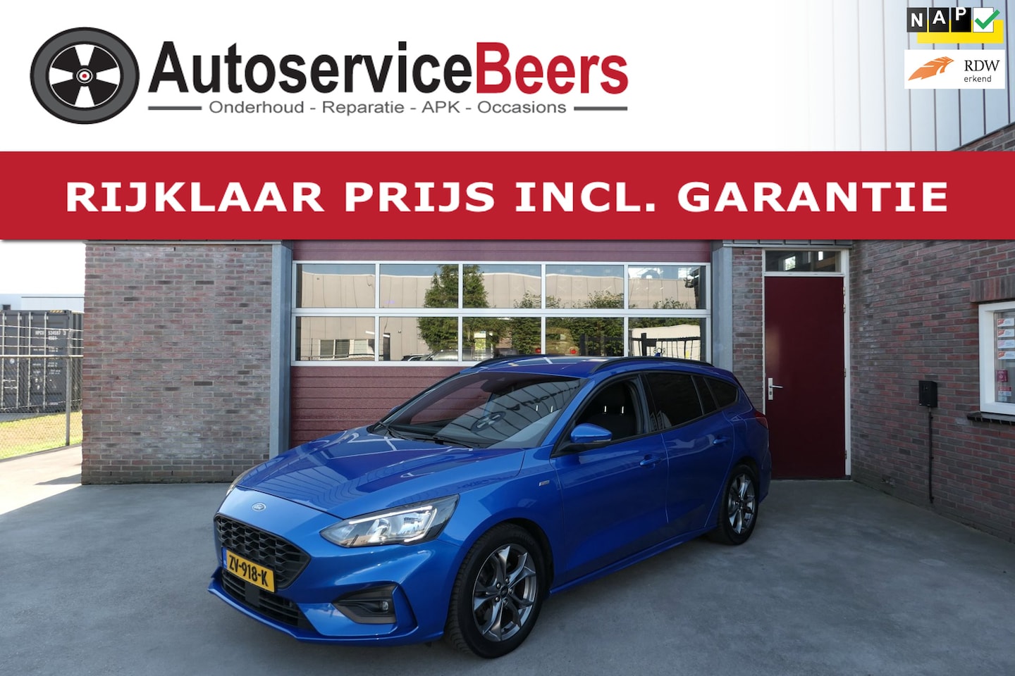 Ford Focus Wagon - 1.0 EcoBoost ST Line Business 1.0 EcoBoost ST Line Business, Zeer mooi!, Trekhaak, Navi, PDC, LMV, Rijklaarprijs incl. g - AutoWereld.nl