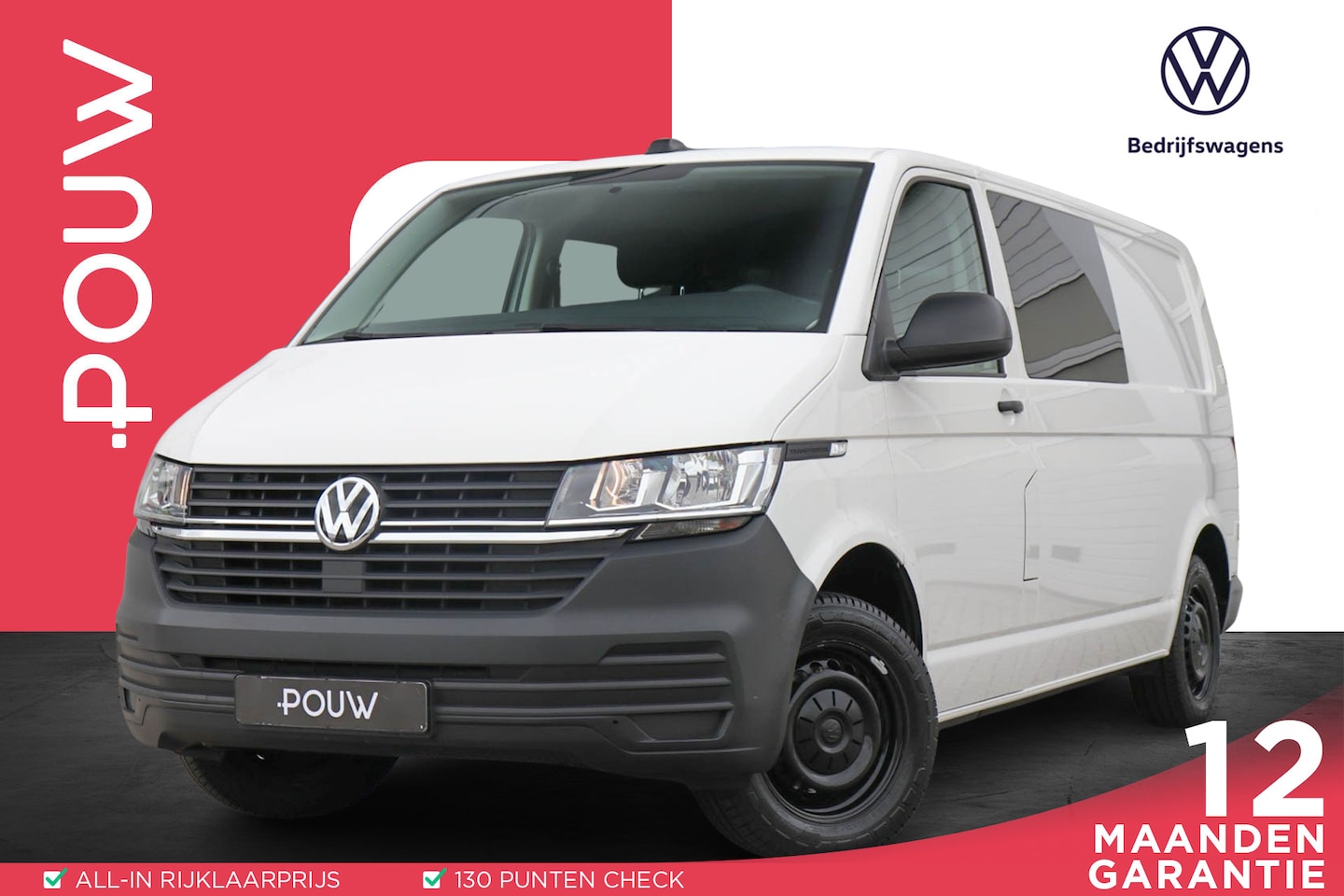 Volkswagen Transporter - 2.0 TDI 110pk L2H1 30 DC | App Connect | Cruise Control | Parkeersensoren Achter | Airco | - AutoWereld.nl