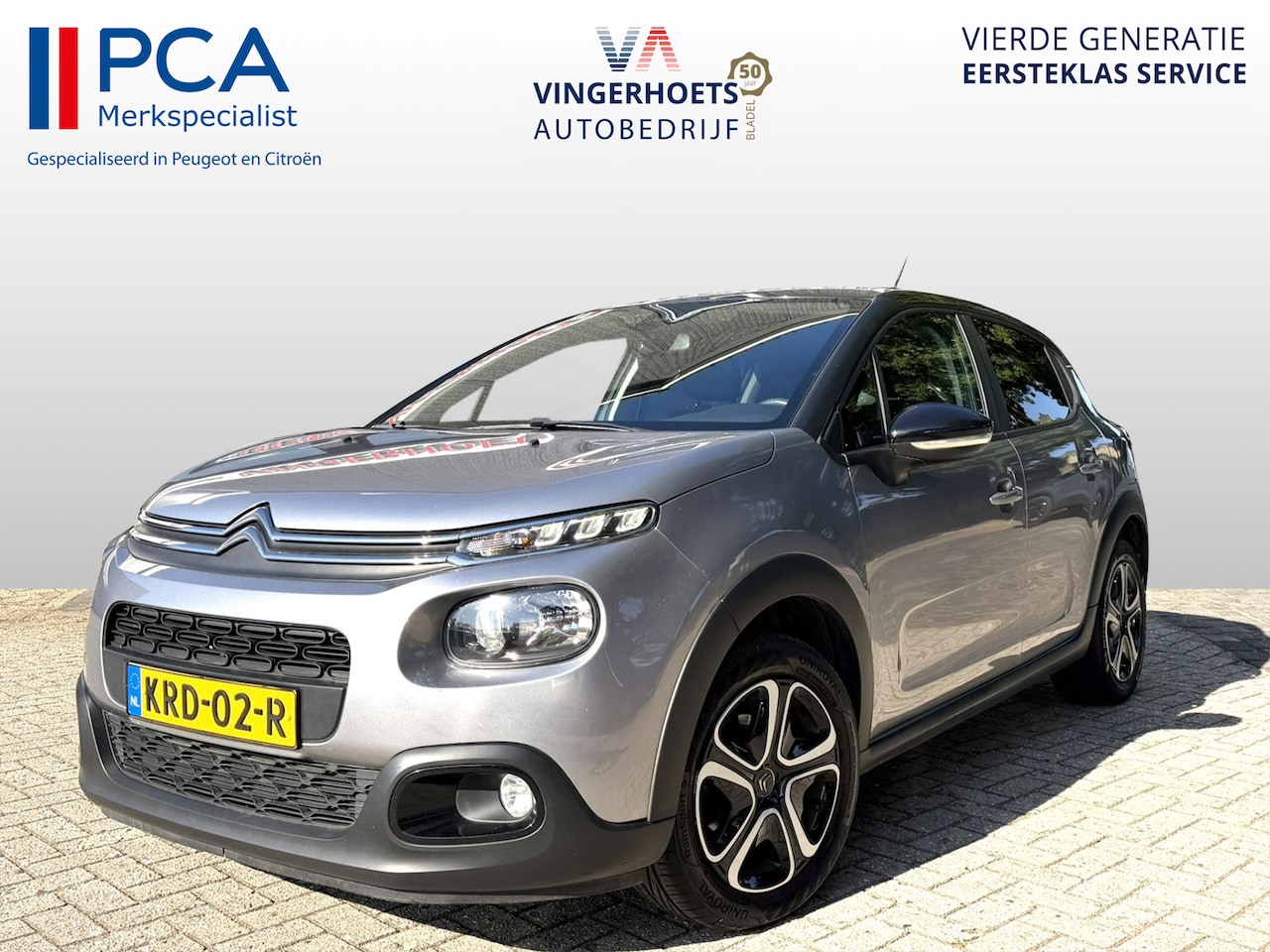 Citroën C3 - 83 Pk Benzine 5-Deurs * 2-Tone Zilvergrijs + Zwart Dak * * Navigatie * Climate & Cruise Co - AutoWereld.nl