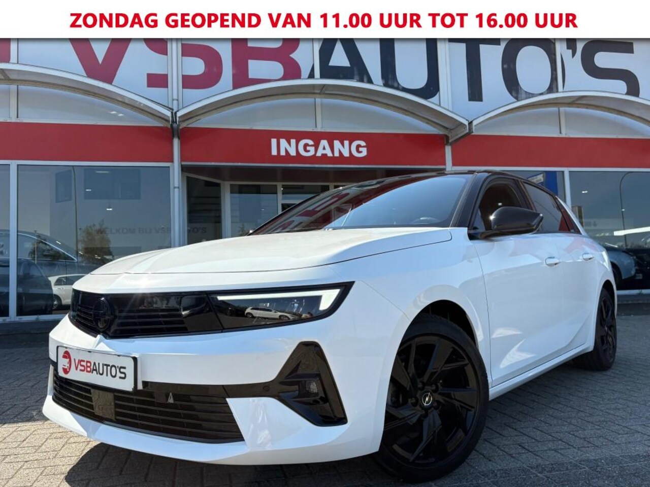Opel Astra - 1.2 TURBO AUT. 130PK GS-LINE TWO-TONE LED NAVI CARPLAY 360-CAMERA AIRCO LMV PDC - AutoWereld.nl