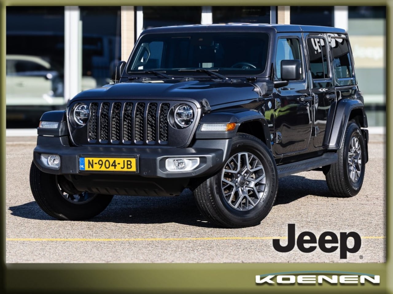 Jeep Wrangler - 4xE 380 4wd Autom. Sahara  CLIMA / LEER / ADAPT. CRUISE / CAMERA v+a - AutoWereld.nl