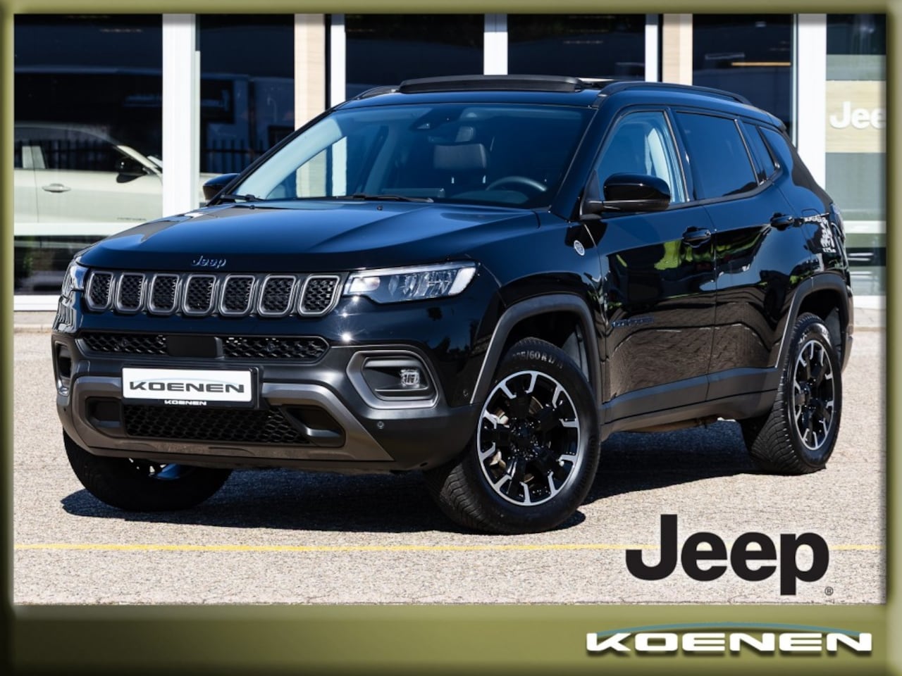 Jeep Compass - 4XE 240 PHEV 240PK Trailhawk/ Panodak/ Leer/ Apple Carplay/ - AutoWereld.nl