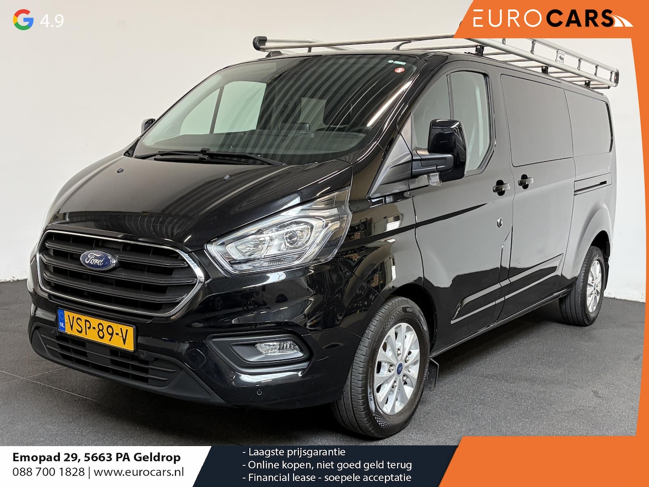 Ford Transit Custom - 300 2.0 TDCI L2H1 Limited Dubbele cabine Navigatie Airco 2 Schuifdeuren Trekhaak Parkeerse - AutoWereld.nl