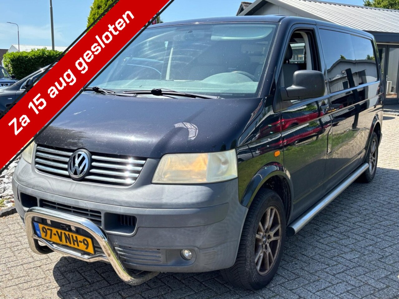 Volkswagen Transporter - 2.5 TDI Dubbele Cabine Zwart Airco 2008 - AutoWereld.nl