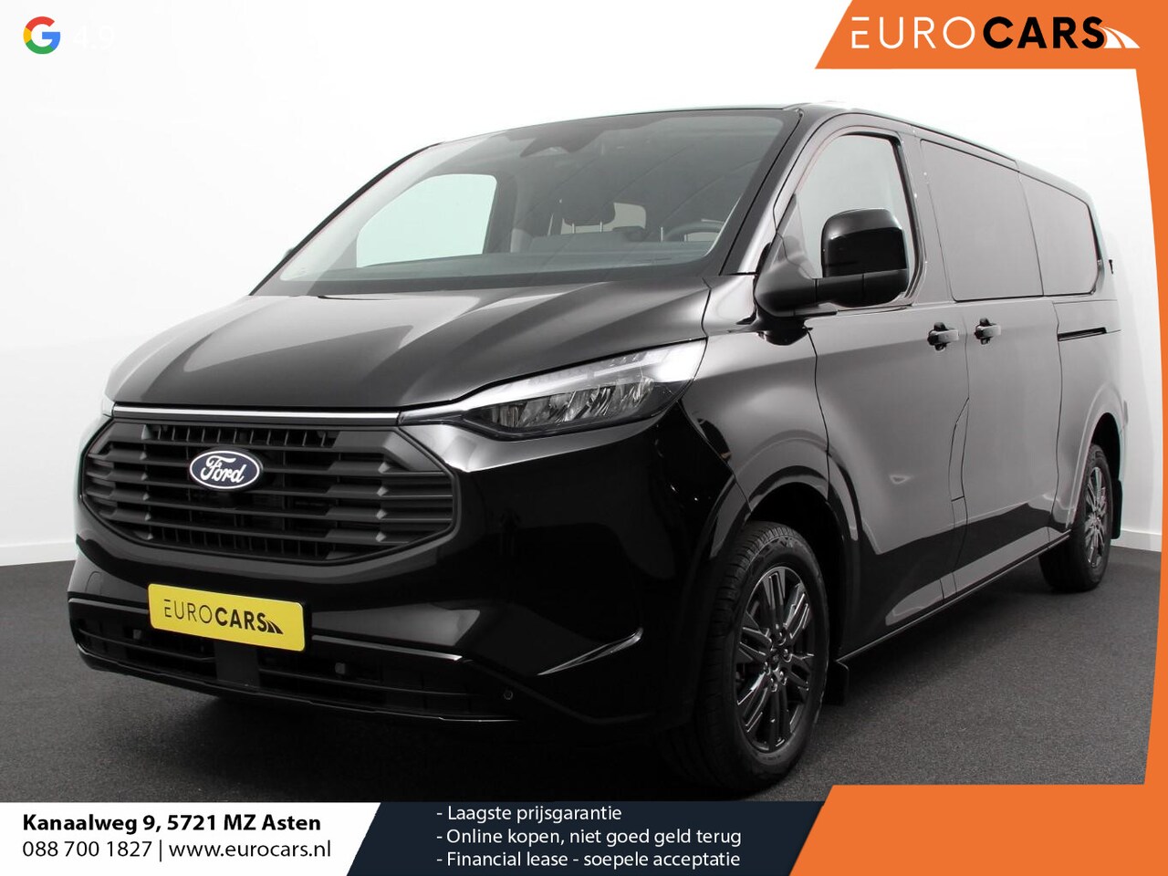 Ford Transit Custom - e-Transit 340 L2H1 Limited 65 kWh 8 persoons Cruise Control Airco Apple Carplay/ Android A - AutoWereld.nl