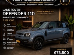 Land Rover Defender 110 - 3.0 P400 110 X-Dynamic S 5 Persoons Luchtvering Trekhaak LED Camera Urban 19''