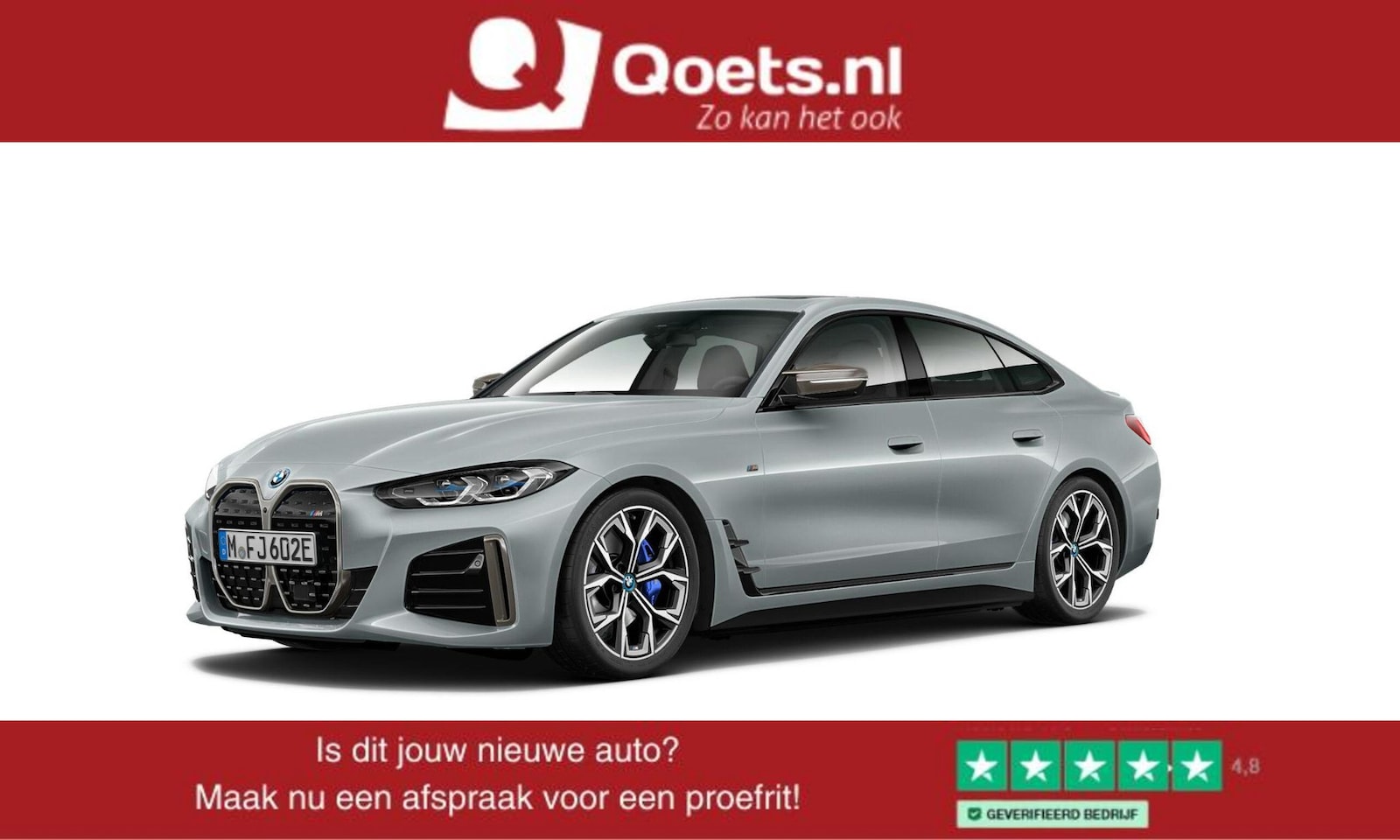 BMW i4 - M50 High Executive 84 kWh Panoramadak - Active Cruise Control - Harman Kardon - Getinte Ru - AutoWereld.nl