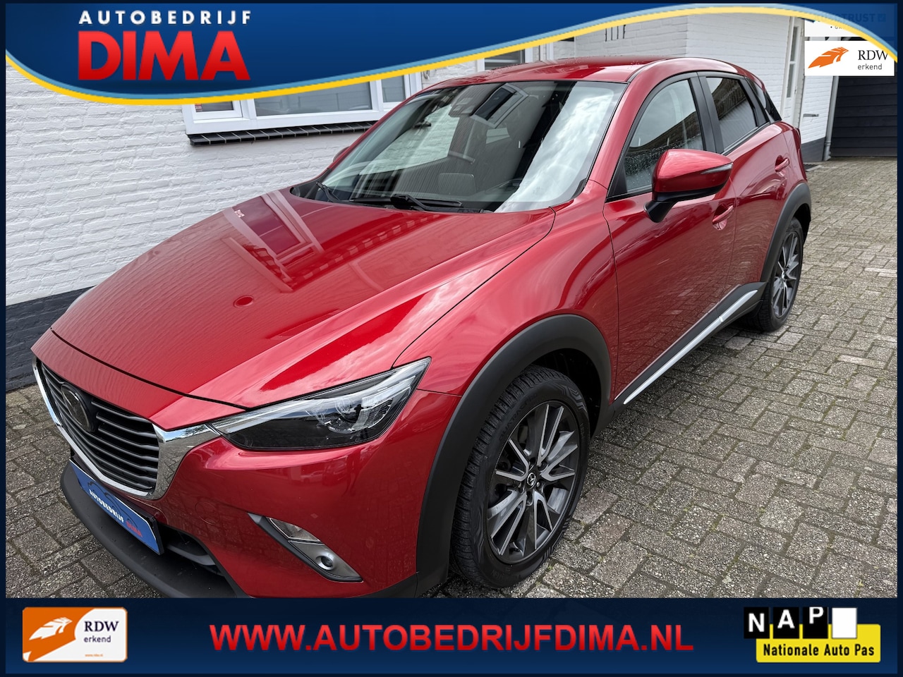 Mazda CX-3 - 2.0 SkyActiv-G 150 GT-M 4WD Automaat/ Camera/ Navi/ Afnb Trekhaak/ HUD/ ECC/ Stoelverwarmi - AutoWereld.nl