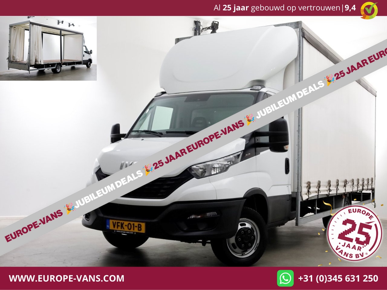 Iveco Daily - 50C16 3.0 160pk E6 WB475 XXXL Bakwagen met schuifzeilen L605cm 02-2020 - AutoWereld.nl