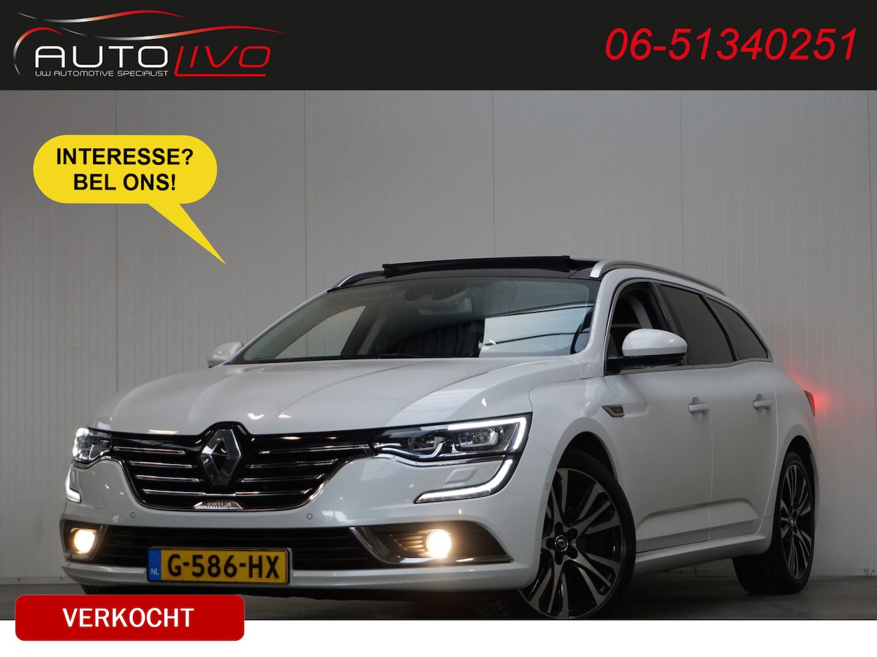 Renault Talisman Estate - 1.6 TCe Initiale Paris 200 PK! AUTOMAAT! BOM VOL! PANO! - AutoWereld.nl