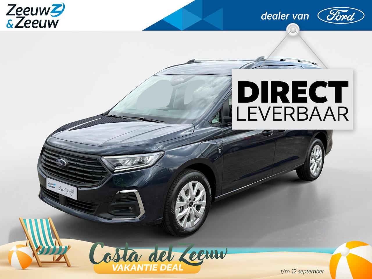 Ford Transit Connect - Ford Tourneo Connect PHEV L2 Titanium 7p. | Uit Voorraad Leverbaar | Geel Kenteken | Autom - AutoWereld.nl