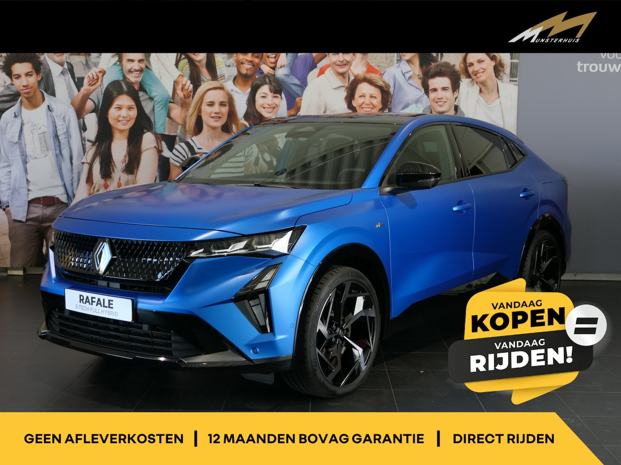 Renault Rafale - 1.2 E-Tech 4x4 plug-in hybrid 300 atelier Alpine - Verwarmde voorruit - Stoel en stuurverw - AutoWereld.nl