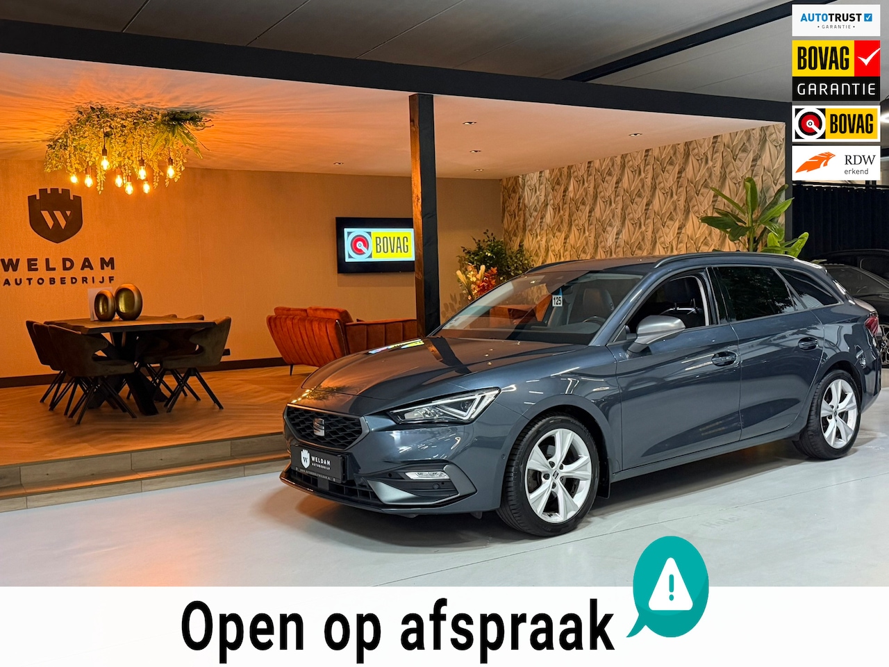 SEAT Leon Sportstourer - 1.5 eTSI FR Garantie|Trekhaak|1e Eigenaar|ACC|Camera|CarPlay|Rijklaar - AutoWereld.nl