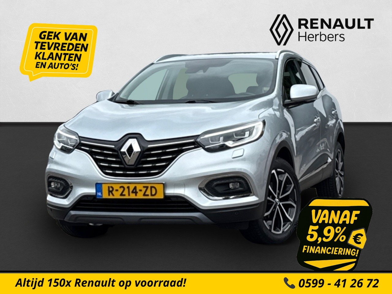 Renault Kadjar - 1.3 TCe Bose EDC 140 AUTOMAAT / ADAPT CRUISE / STOEL VERW. / CAMERA / LEER - AutoWereld.nl